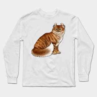 Cat- American Curl - Orange Tabby Long Sleeve T-Shirt